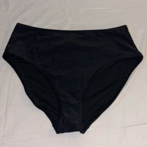 New Black Bikini Bottom High Waist XL